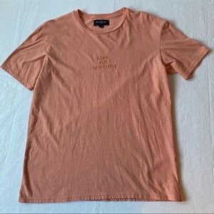 PacSun T-shirt Love Not Addiction crew neck short sleeve tee size medium